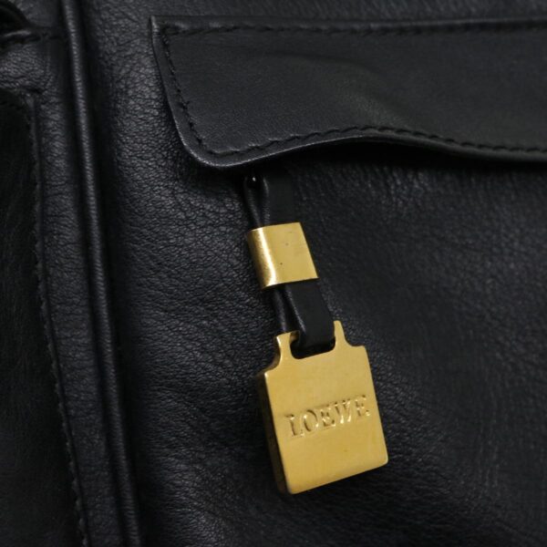 CELINE Boston Bag Leather Black  30966