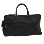 CELINE Boston Bag Leather Black  30966