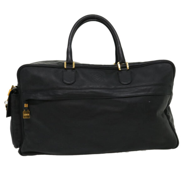 CELINE Boston Bag Leather Black  30966