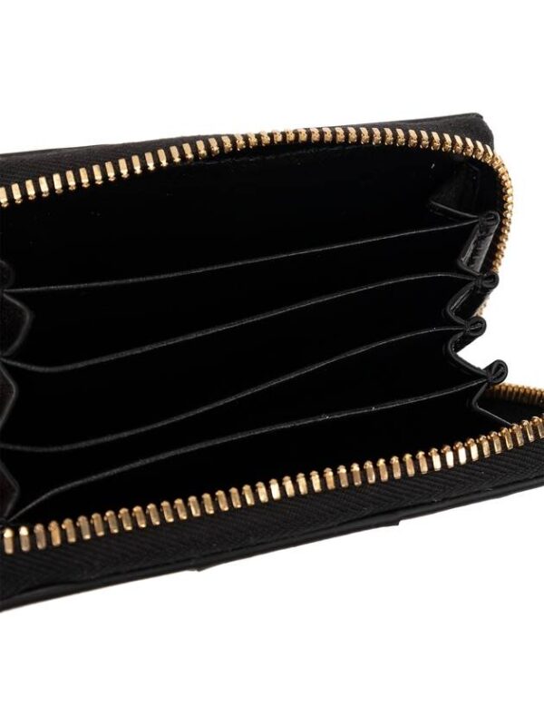 Bottega Veneta Cassette Accordion Zipper Bicycle Wallet Black