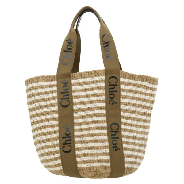 Chloe Woody Tote Bag Wood Glove Brown Multi Mifuko CHC21US380 31544