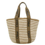 Chloe Woody Tote Bag Wood Glove Brown Multi Mifuko CHC21US380 31544