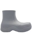 Bottega Veneta Puddle Rubber Ankle Rain Boots Grey