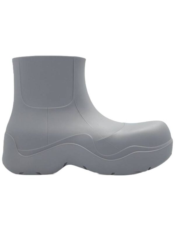 Bottega Veneta Puddle Rubber Ankle Rain Boots Grey