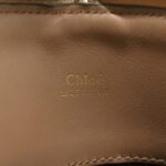 Chloe Bailey Hand Bag Leather 2way Beige Pink 35664