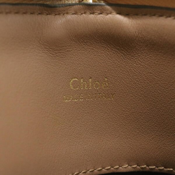 Chloe Bailey Hand Bag Leather 2way Beige Pink 35664