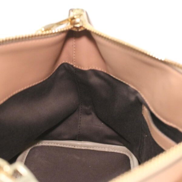Chloe Bailey Hand Bag Leather 2way Beige Pink 35664