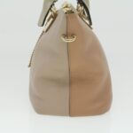 Chloe Bailey Hand Bag Leather 2way Beige Pink 35664