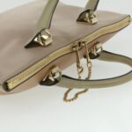 Chloe Bailey Hand Bag Leather 2way Beige Pink 35664
