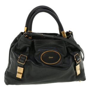Chloe Hand Bag Leather 2way Black 03-10-51-5811 36553