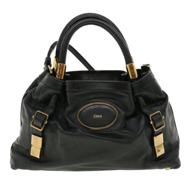 Chloe Hand Bag Leather 2way Black 03-10-51-5811 36553