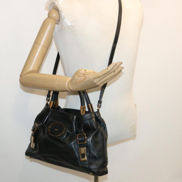 Chloe Hand Bag Leather 2way Black 03-10-51-5811 36553
