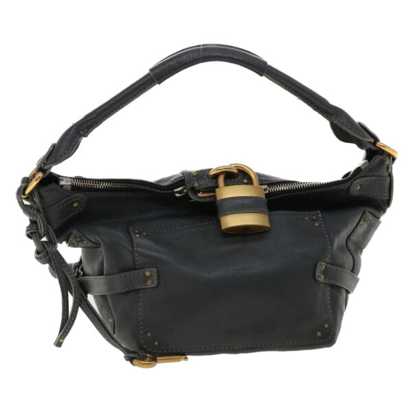Chloe Paddington Hand Bag Leather Navy 01-06-53 36559