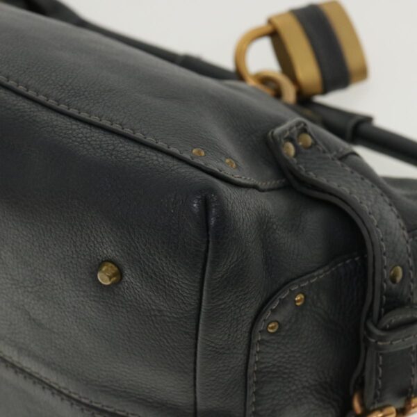Chloe Paddington Hand Bag Leather Navy 01-06-53 36559