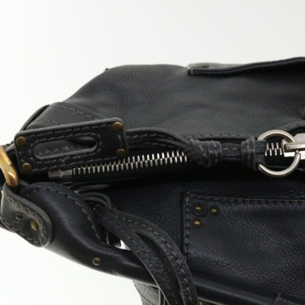 Chloe Paddington Hand Bag Leather Navy 01-06-53 36559