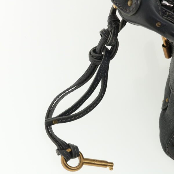Chloe Paddington Hand Bag Leather Navy 01-06-53 36559