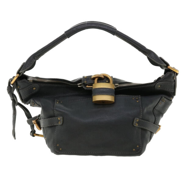 Chloe Paddington Hand Bag Leather Navy 01-06-53 36559