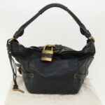 Chloe Paddington Hand Bag Leather Navy 01-06-53 36559