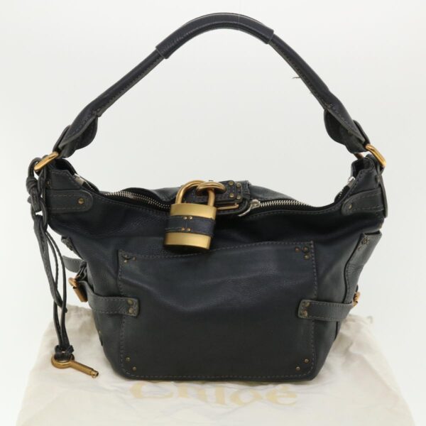 Chloe Paddington Hand Bag Leather Navy 01-06-53 36559