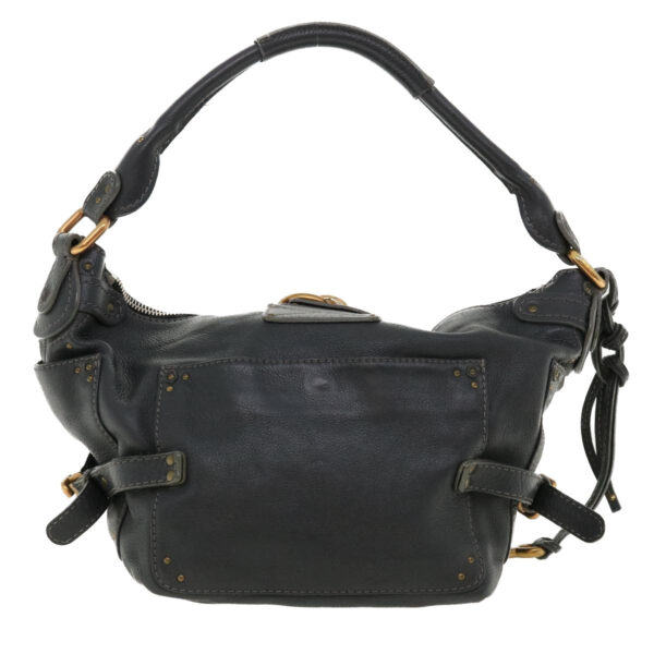 Chloe Paddington Hand Bag Leather Navy 01-06-53 36559