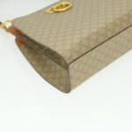 CELINE Macadam Canvas Hand Bag Beige  36663