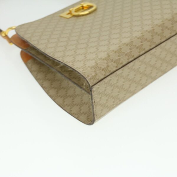 CELINE Macadam Canvas Hand Bag Beige  36663