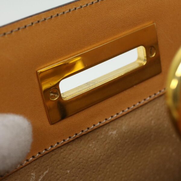 CELINE Macadam Canvas Hand Bag Beige  36663