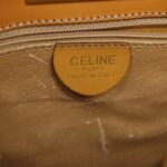 CELINE Macadam Canvas Hand Bag Beige  36663