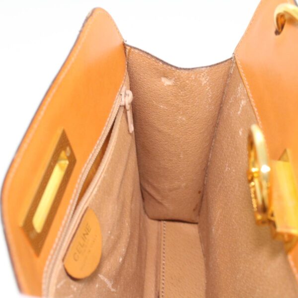 CELINE Macadam Canvas Hand Bag Beige  36663