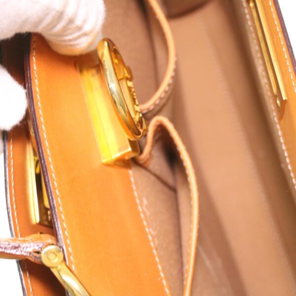 CELINE Macadam Canvas Hand Bag Beige  36663