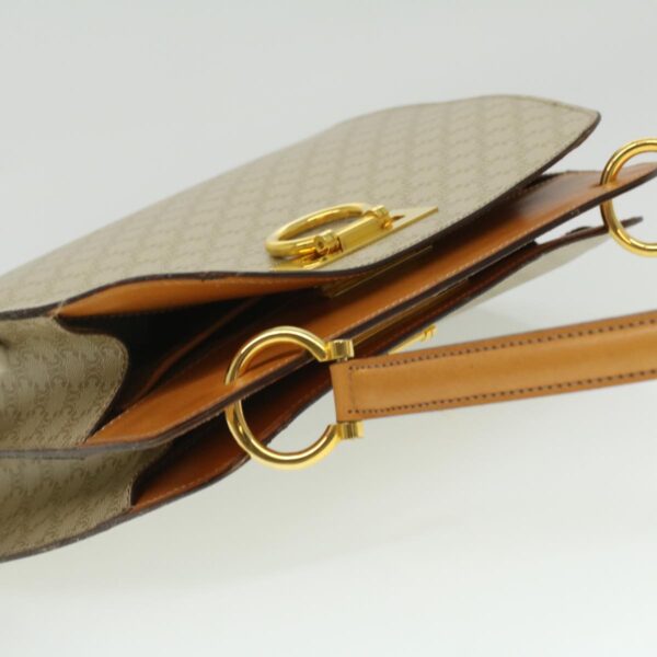 CELINE Macadam Canvas Hand Bag Beige  36663