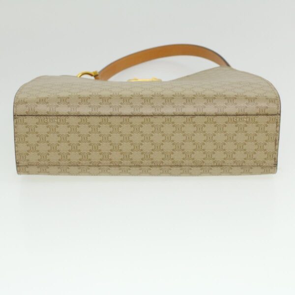 CELINE Macadam Canvas Hand Bag Beige  36663