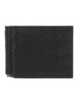 Bottega Veneta Intrecciato Money Clip Card Wallet Black