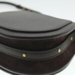 Chloe Small Rubberized Shoulder Bag Nile Leather 2way Brown 37268A
