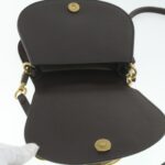 Chloe Small Rubberized Shoulder Bag Nile Leather 2way Brown 37268A