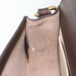 Chloe Small Rubberized Shoulder Bag Nile Leather 2way Brown 37268A