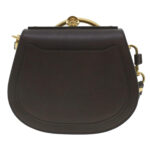 Chloe Small Rubberized Shoulder Bag Nile Leather 2way Brown 37268A