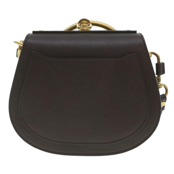 Chloe Small Rubberized Shoulder Bag Nile Leather 2way Brown 37268A
