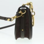 Chloe Small Rubberized Shoulder Bag Nile Leather 2way Brown 37268A