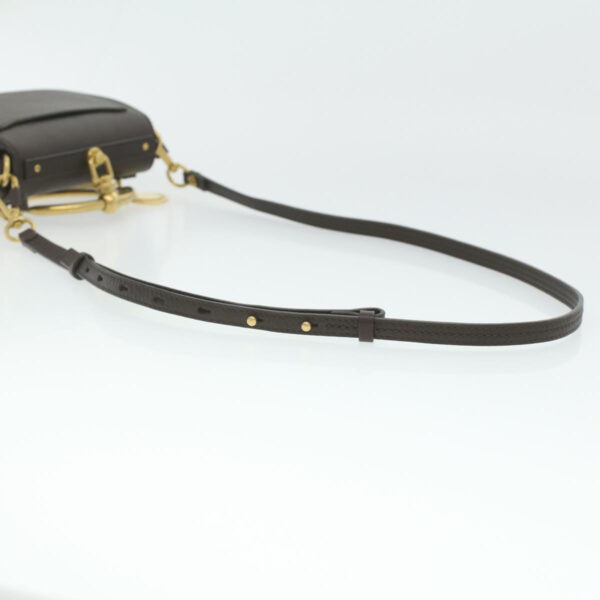 Chloe Small Rubberized Shoulder Bag Nile Leather 2way Brown 37268A