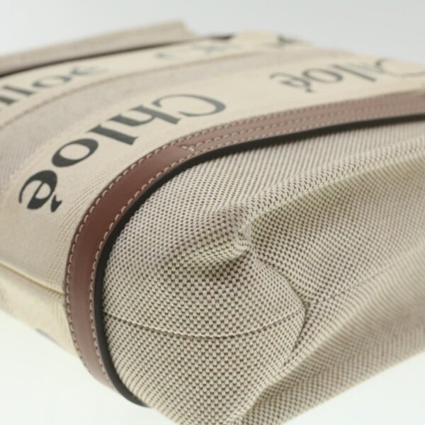Chloe Woody Hand Bag Canvas 2way Gray Brown 37269A