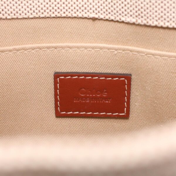 Chloe Woody Hand Bag Canvas 2way Gray Brown 37269A