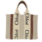 Chloe Woody Hand Bag Canvas 2way Gray Brown 37269A