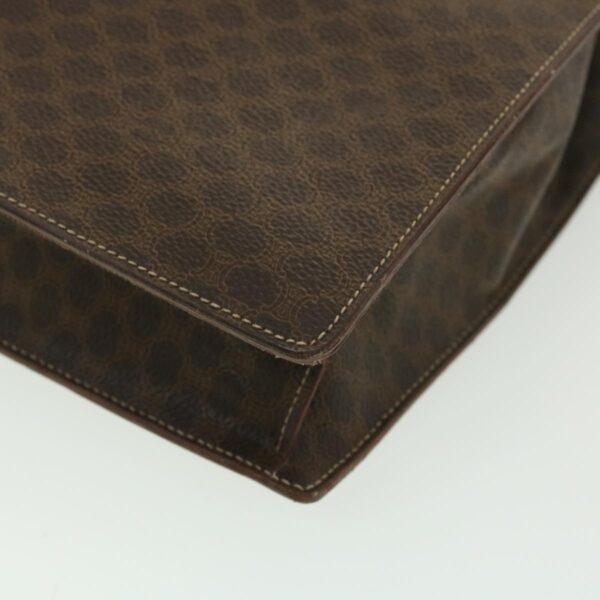 CELINE Macadam Canvas Hand Bag PVC Leather Brown  37308