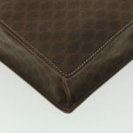 CELINE Macadam Canvas Hand Bag PVC Leather Brown  37308