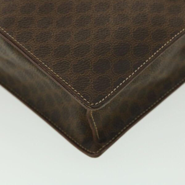 CELINE Macadam Canvas Hand Bag PVC Leather Brown  37308