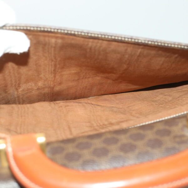 CELINE Macadam Canvas Hand Bag PVC Leather Brown  37308