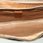 CELINE Macadam Canvas Hand Bag PVC Leather Brown  37308