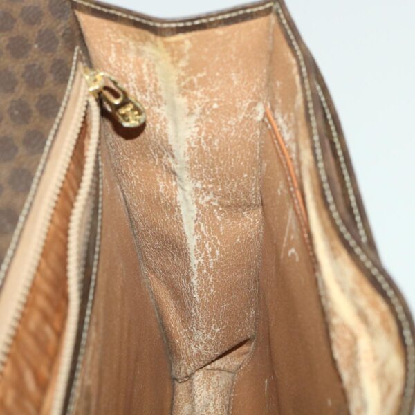 CELINE Macadam Canvas Hand Bag PVC Leather Brown  37308
