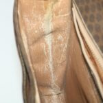 CELINE Macadam Canvas Hand Bag PVC Leather Brown  37308